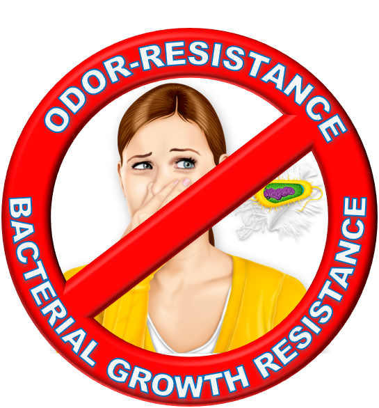 Odor Resistant (Bacterial Growth Resistance) Logo