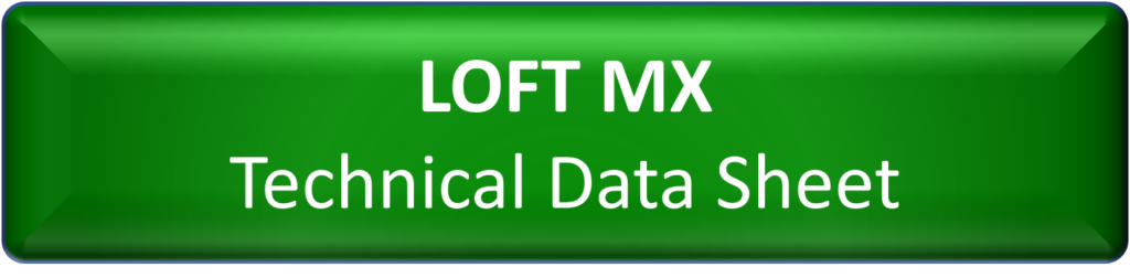 Loft-MX Technical Data Sheet on green background