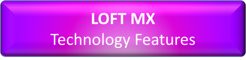 Loft-MX Technology Features on purple background