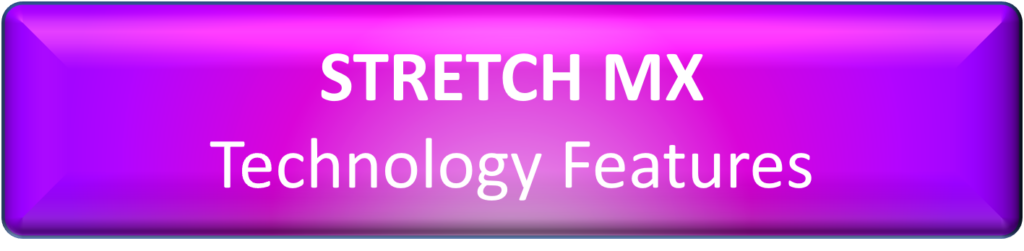 Stretch-MX Technology Features on purple background