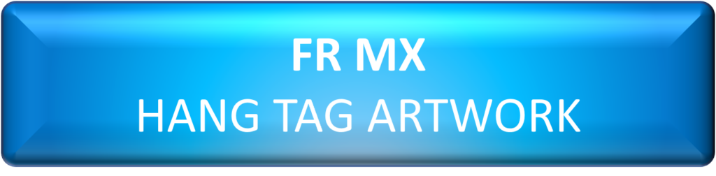 FR-MX Hang Tag Artwork on blue background