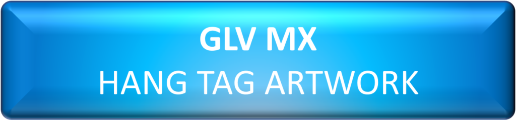 GLV-MX Hang Tag Artwork on blue background