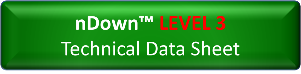 nDown - Level 3 Technical data Sheet on green background