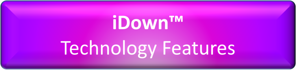 iDown Technology Features on purple background