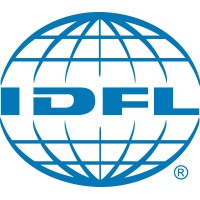Light blue logo with the letters I, D, F, L