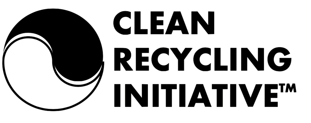 Yin-Yang symbol with the text: Clean Recycling Initiative